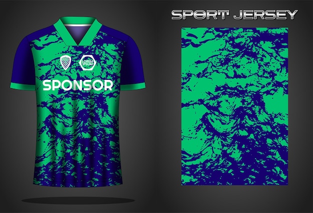 Plantilla de diseño de camiseta deportiva de camiseta de fútbol