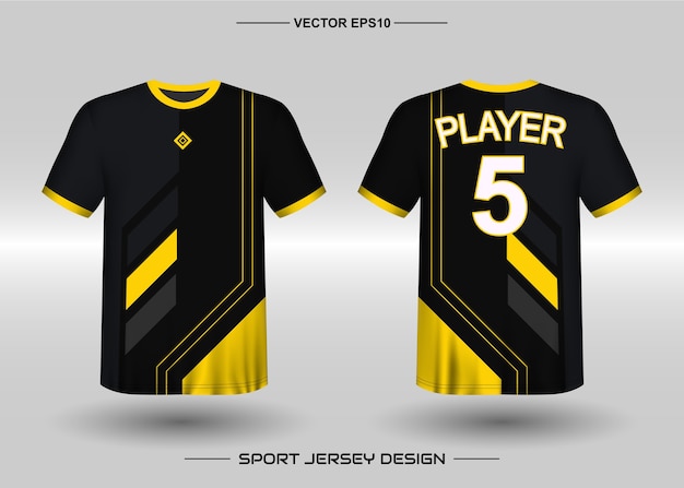 Plantilla de diseño de camiseta deportiva para equipo de fútbol
