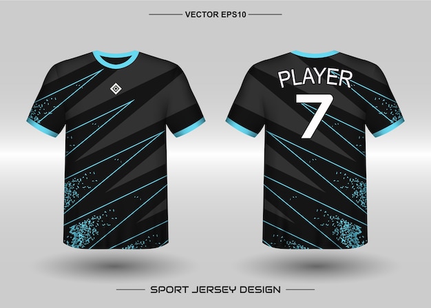 Plantilla de diseño de camiseta deportiva para equipo de fútbol