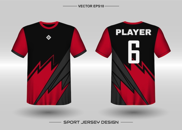 Plantilla de diseño de camiseta deportiva para equipo de fútbol