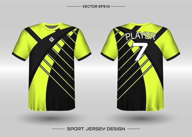 Plantilla de diseño de camiseta deportiva para equipo de fútbol