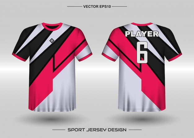 Plantilla de diseño de camiseta deportiva para equipo de fútbol