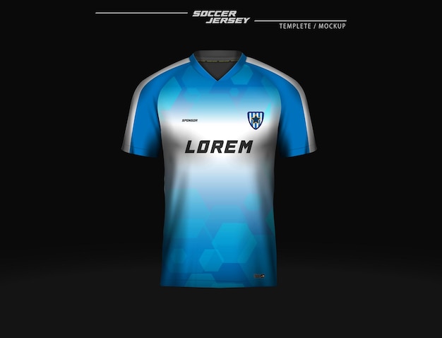 Plantilla de diseño de camiseta deportiva de jersey de fútbol