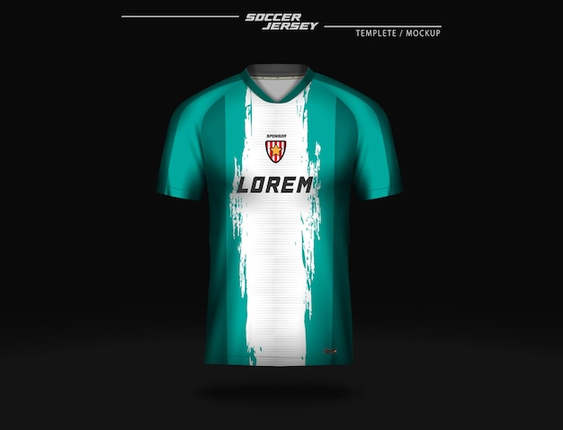 Vector plantilla de diseño de camiseta deportiva de jersey de fútbol