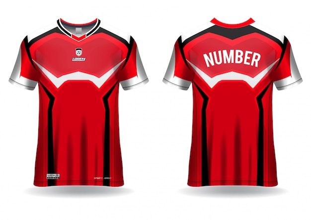 Plantilla de diseño de camiseta deportiva jersey