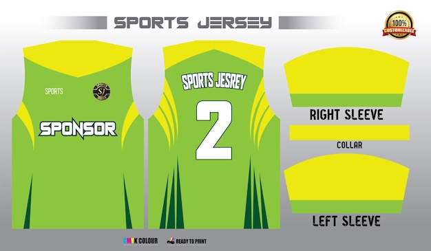 plantilla de diseño de camiseta deportiva