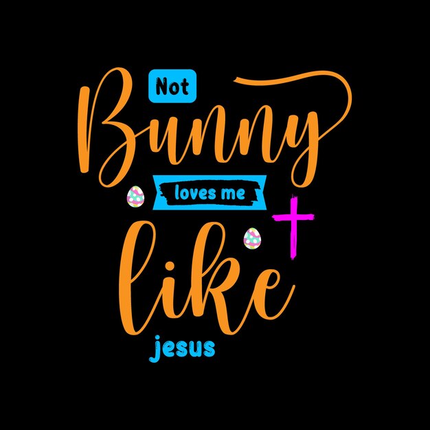 Plantilla de diseño de camiseta del día de Pascua con letras