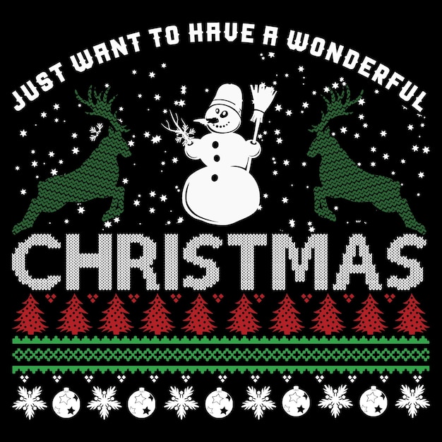 Plantilla de diseño de camiseta de feliz día de Navidad....
