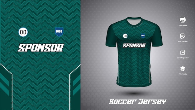 plantilla de diseño de camiseta de fútbol