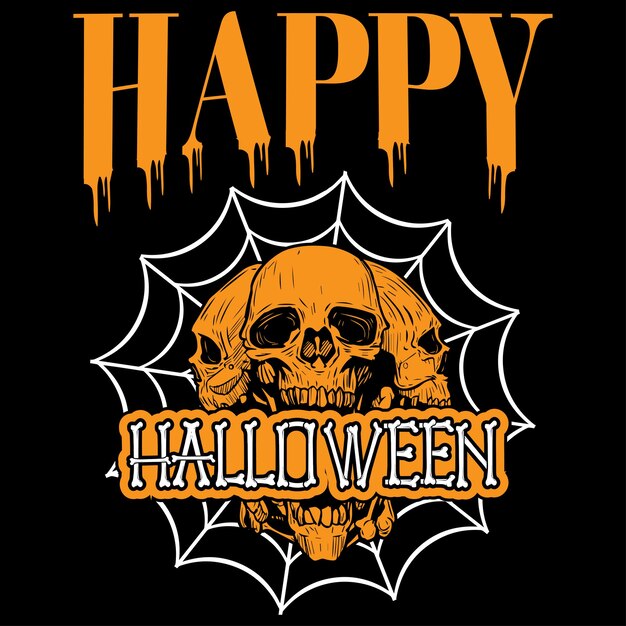 Plantilla de diseño de camiseta de Halloween.