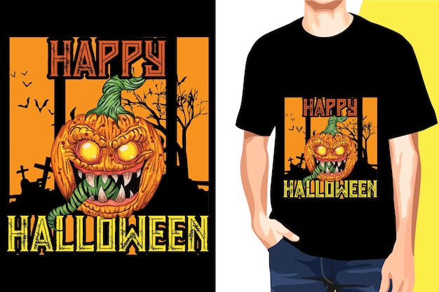 Plantilla de diseño de camiseta personalizada especial de Halloween