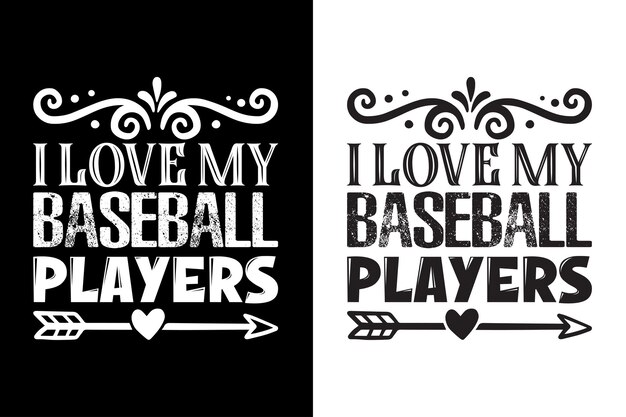 Plantilla de diseño de camiseta de tipografía creativa de béisbol