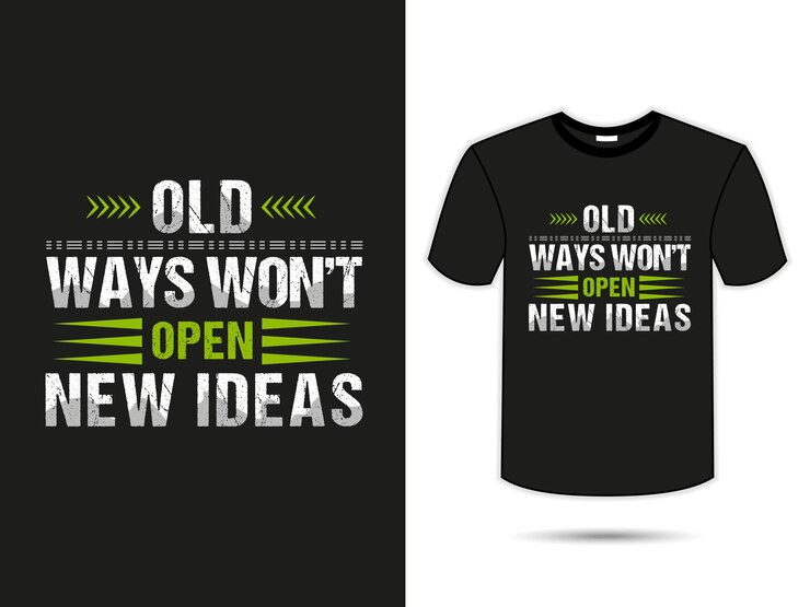 plantilla de diseño de camiseta de tipografía simple