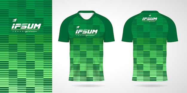 Plantilla de diseño de camiseta de uniforme deportivo de jersey verde