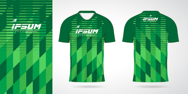 Plantilla de diseño de camiseta de uniforme deportivo de jersey verde