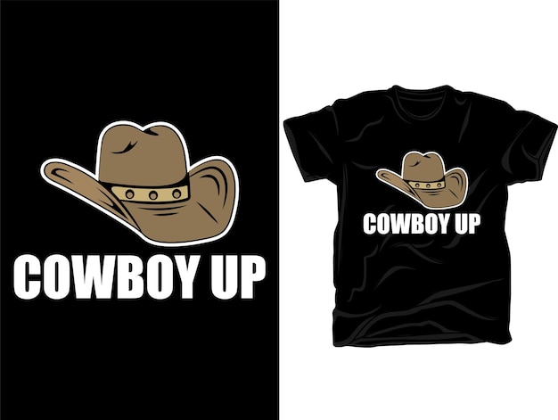 plantilla de diseño de camiseta de vaquero vectorial