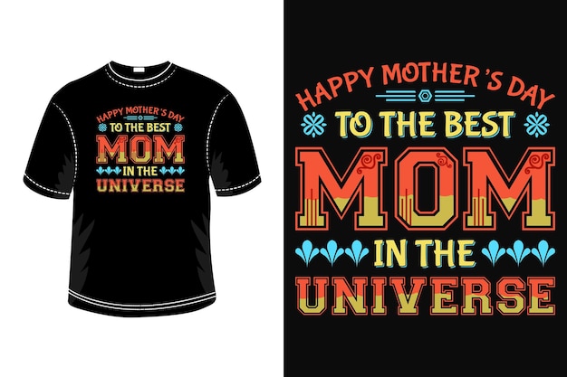 plantilla de diseño de camiseta de vector de tipografía del día de la madre