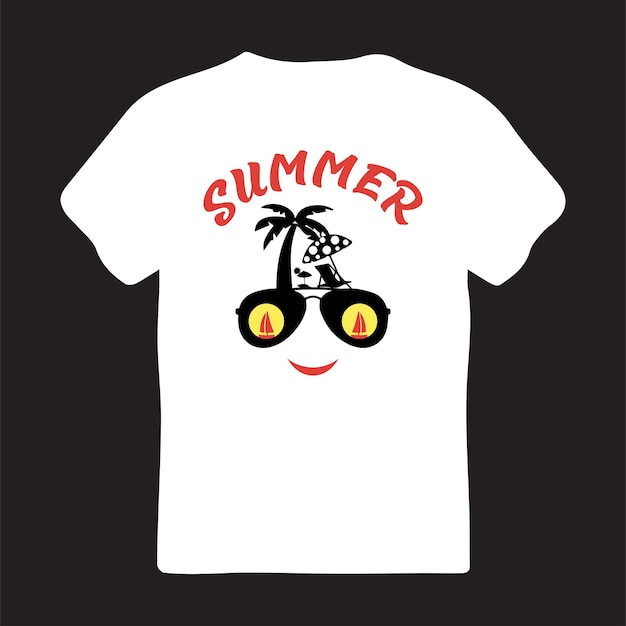 plantilla de diseño de camiseta de verano simple