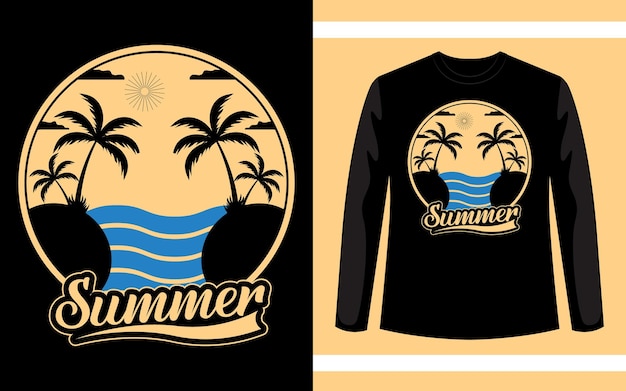 Plantilla de diseño de camiseta de verano