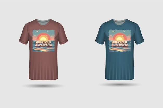 plantilla de diseño de camisetas coloridas