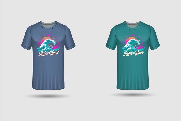 plantilla de diseño de camisetas coloridas