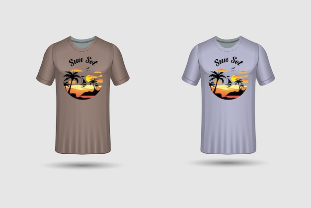 plantilla de diseño de camisetas coloridas
