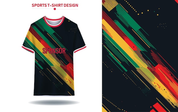 plantilla de diseño de camisetas deportivas ilustración vectorial abstracta
