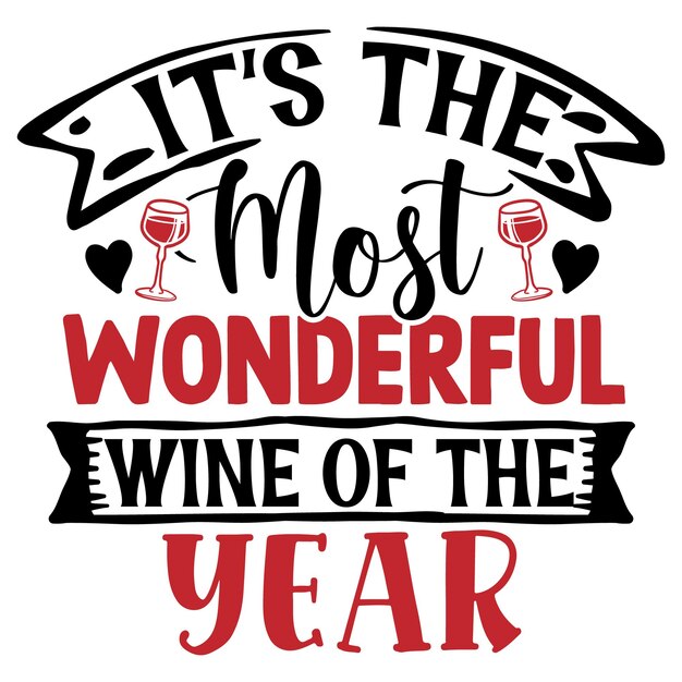 plantilla de diseño de camisetas SVG de vino de Navidad