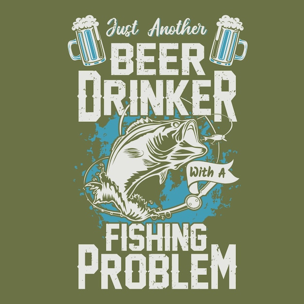 plantilla de diseño de camisetas vectoriales de Fishings