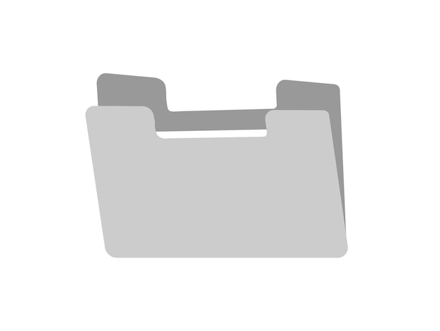 Plantilla de diseño de carpeta de archivos vacía carpeta gris Vector 404