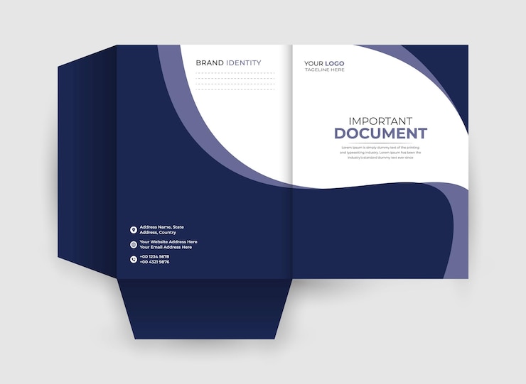 Vector plantilla de diseño de carpeta de presentación creativa