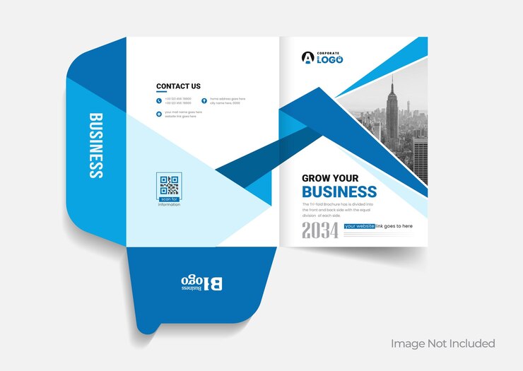 Vector plantilla de diseño de carpeta de presentación de negocios corporativos