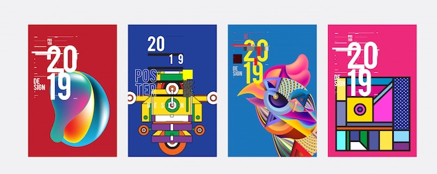 Plantilla de diseño del cartel 2019