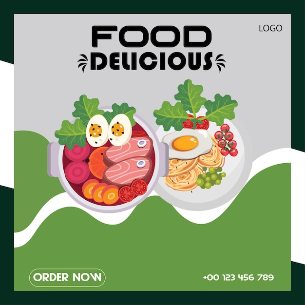 plantilla de diseño de cartel de comida