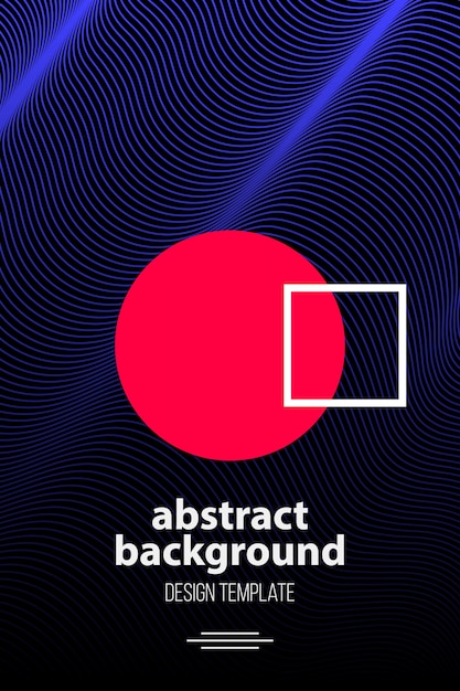 Plantilla de diseño de cartel con elementos geométricos en estilo retro minimalismo.