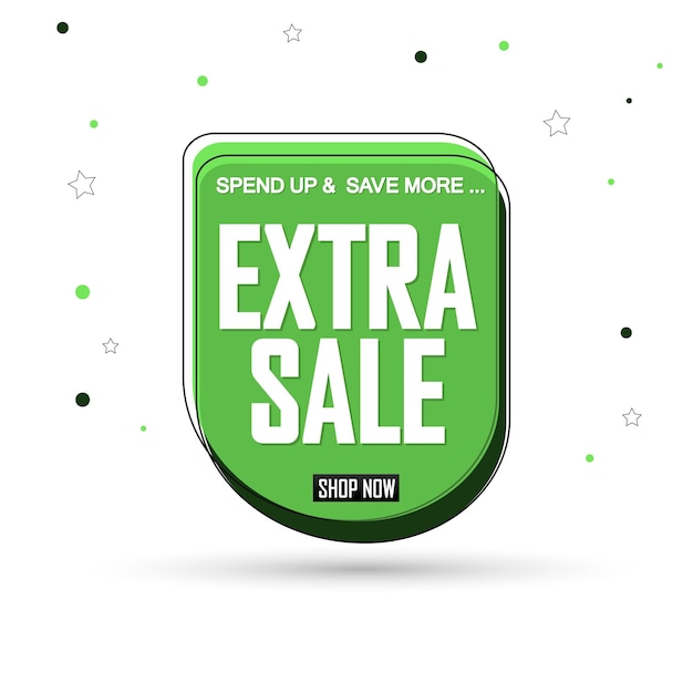 plantilla de diseño de cartel de venta adicional o banner para ilustración vectorial de tiendas y tiendas en línea