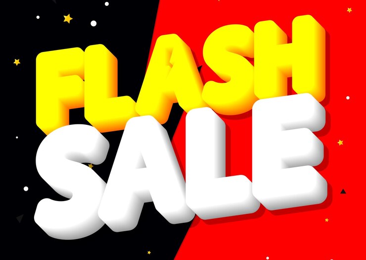 Vector plantilla de diseño de cartel de venta flash o banner para tienda y tienda en línea