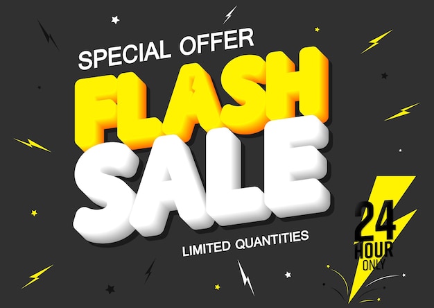 plantilla de diseño de cartel de venta flash o banner para la tienda