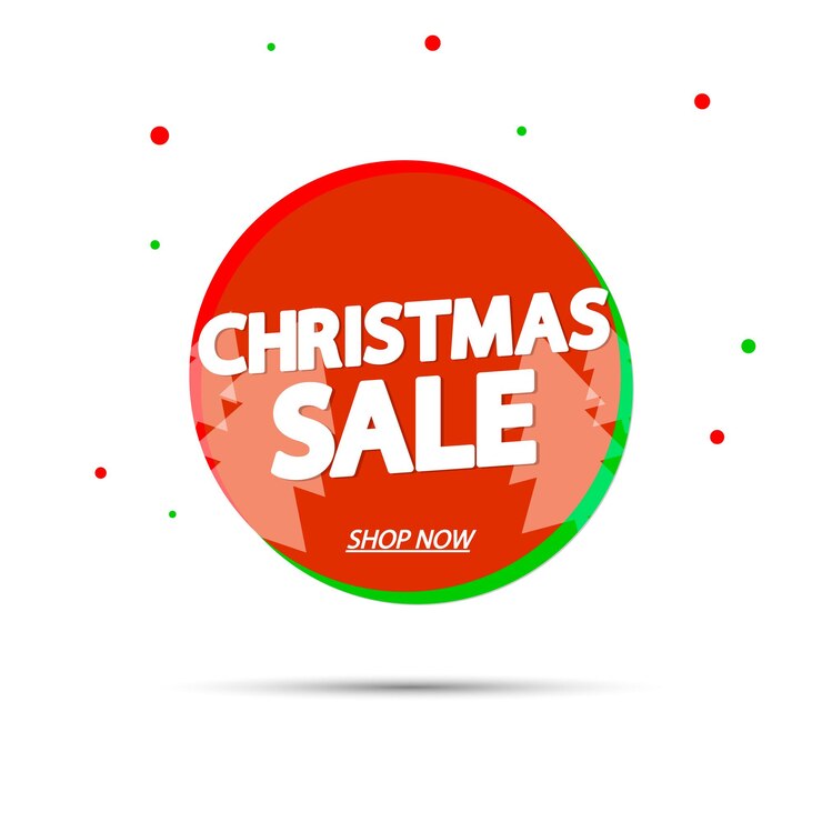 Vector plantilla de diseño de cartel de venta de navidad o banner para la tienda