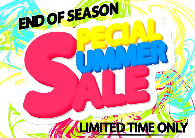 plantilla de diseño de cartel de venta de verano o banner para ilustración vectorial de tiendas y tiendas en línea