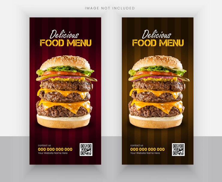 plantilla de diseño de carteles de comida y restaurantes