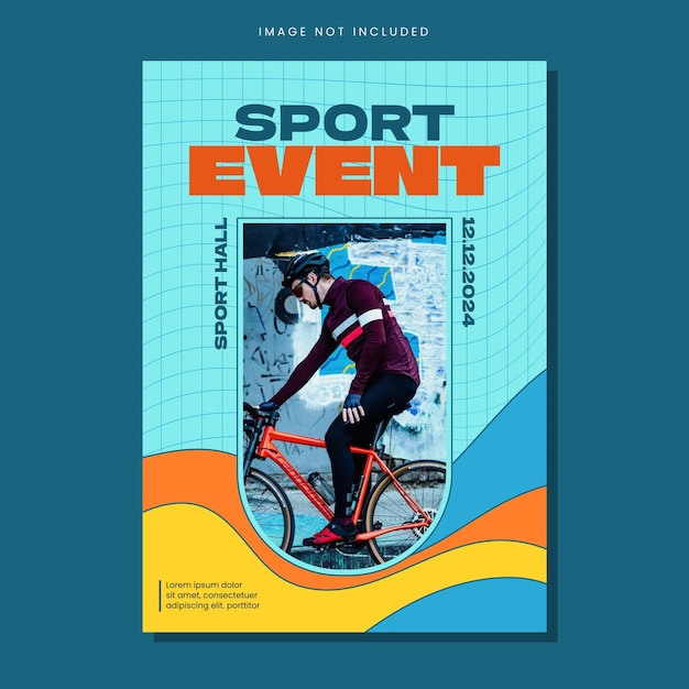 Vector plantilla de diseño de carteles de eventos deportivos.