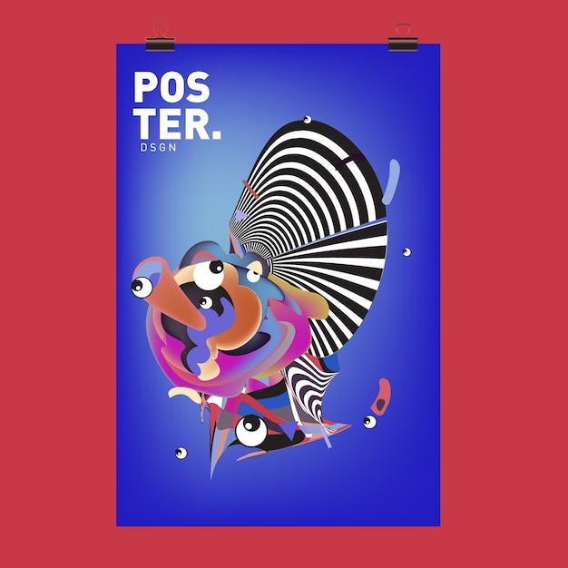 Plantilla de diseño de carteles y portadas de personajes