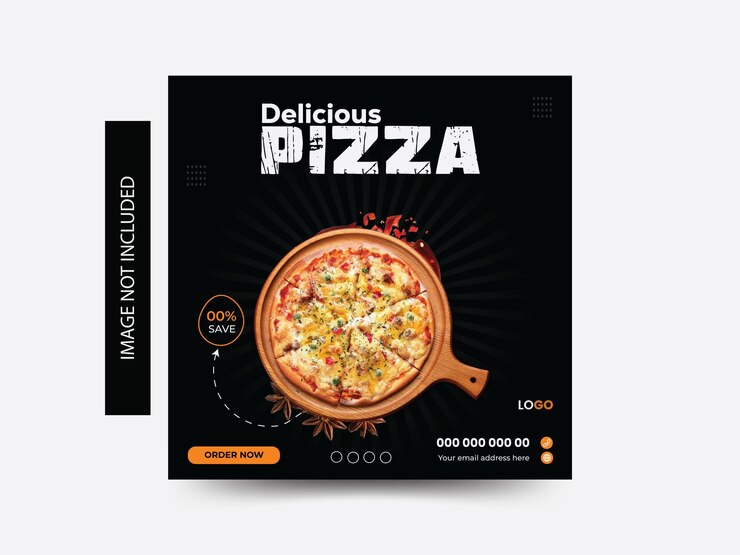 plantilla de diseño de carteles de venta de alimentos en las redes sociales