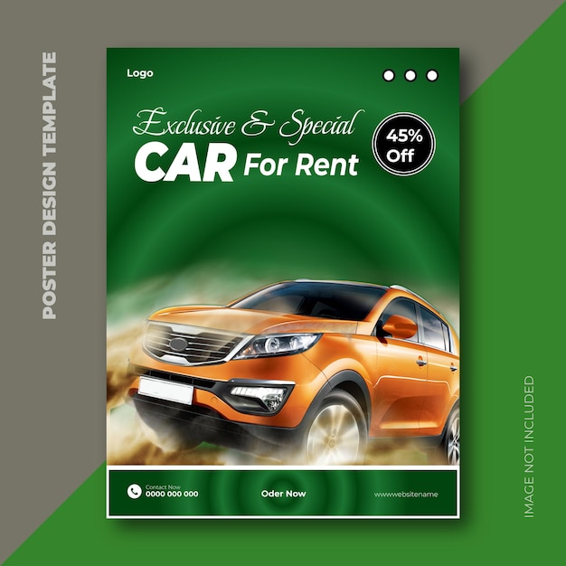 plantilla de diseño de carteles de venta de automóviles