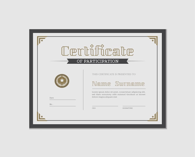 plantilla de diseño del certificado de apreciación