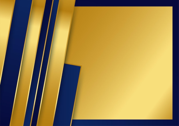 Plantilla de diseño de certificado azul dorado profesional