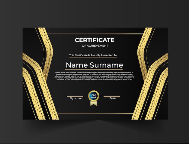 plantilla de diseño de certificado moderno