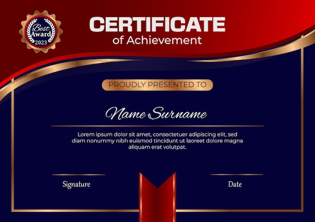 plantilla de diseño de certificado profesional