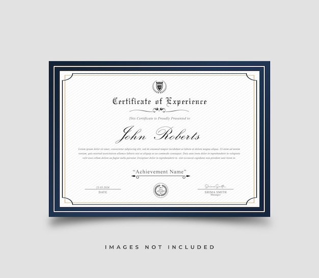 Plantilla de diseño de certificado